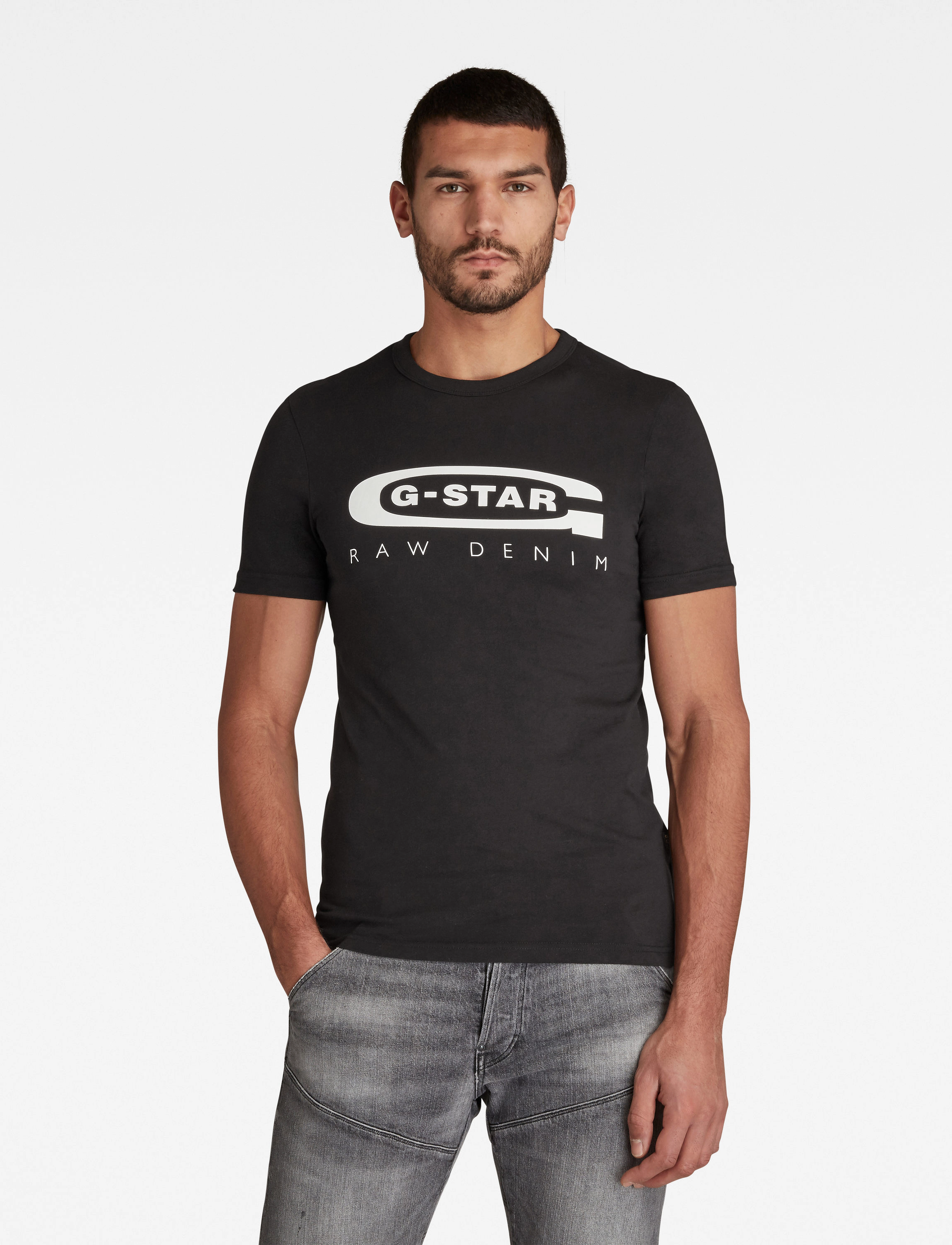 G-Star Graphic 4 slim r t s\s - Deals - DK BLACK / black