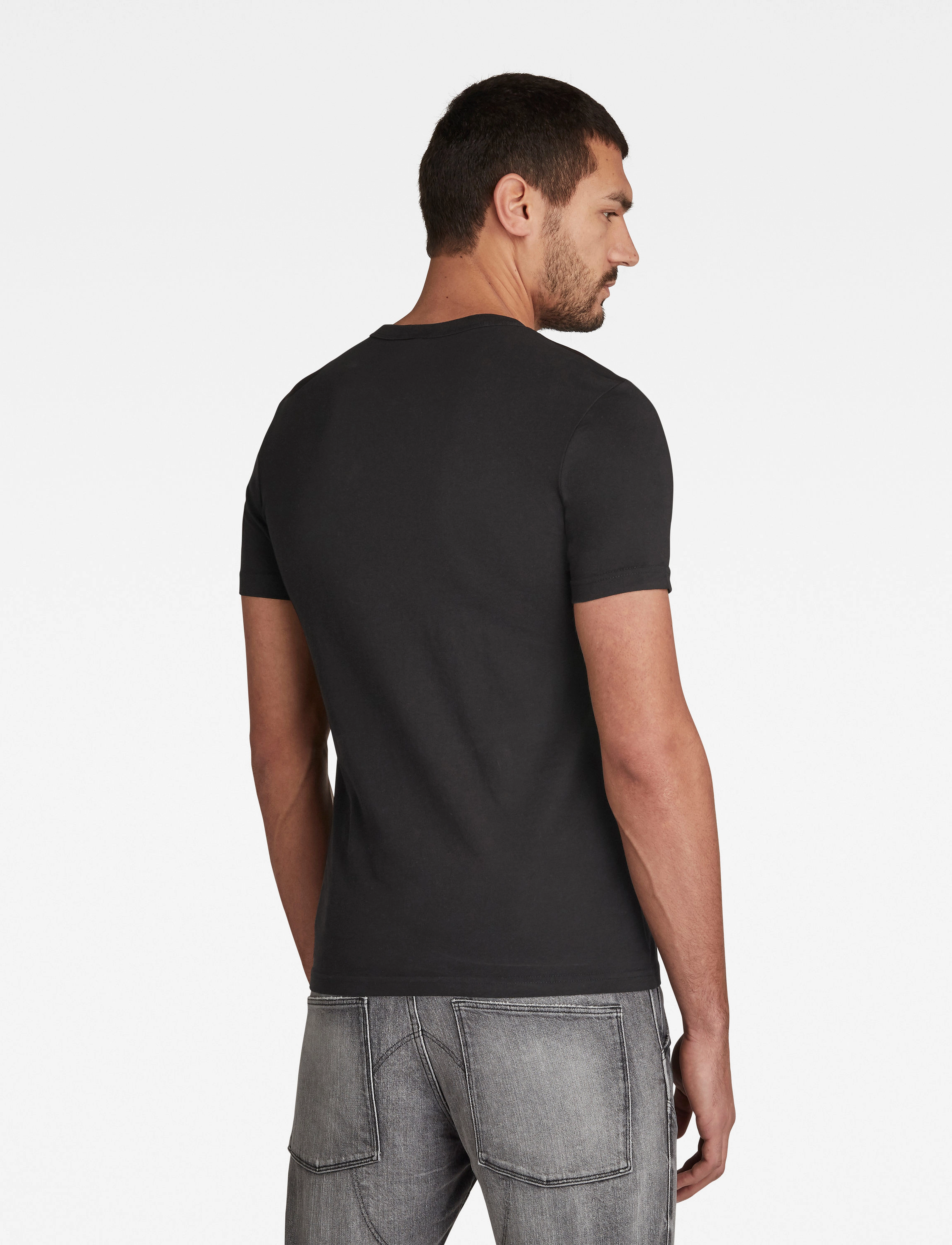G-Star - Graphic 4 slim r t s\s - short-sleeved t-shirts - dk black - 3