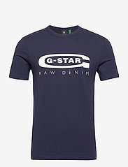 G-Star RAW - Graphic 4 slim r t s\s - short-sleeved t-shirts - sartho blue - 0
