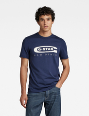 G-Star RAW - Graphic 4 slim r t s\s - short-sleeved t-shirts - sartho blue - 2