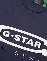G-Star RAW - Graphic 4 slim r t s\s - short-sleeved t-shirts - sartho blue - 4