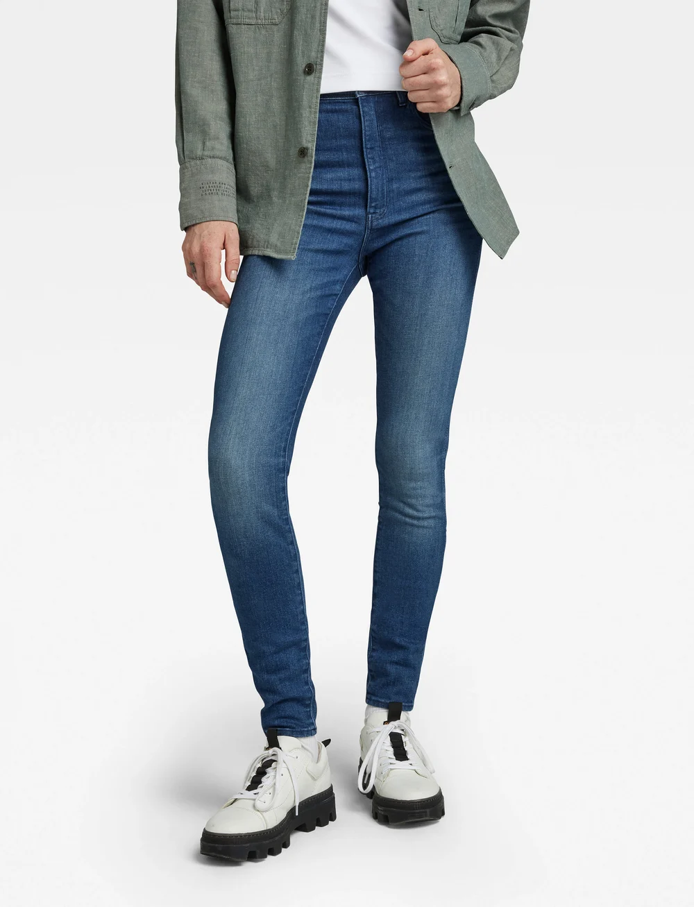 G-Star - Kafey Ultra High Skinny wmn - skinny jeans - faded neptune blue - 0