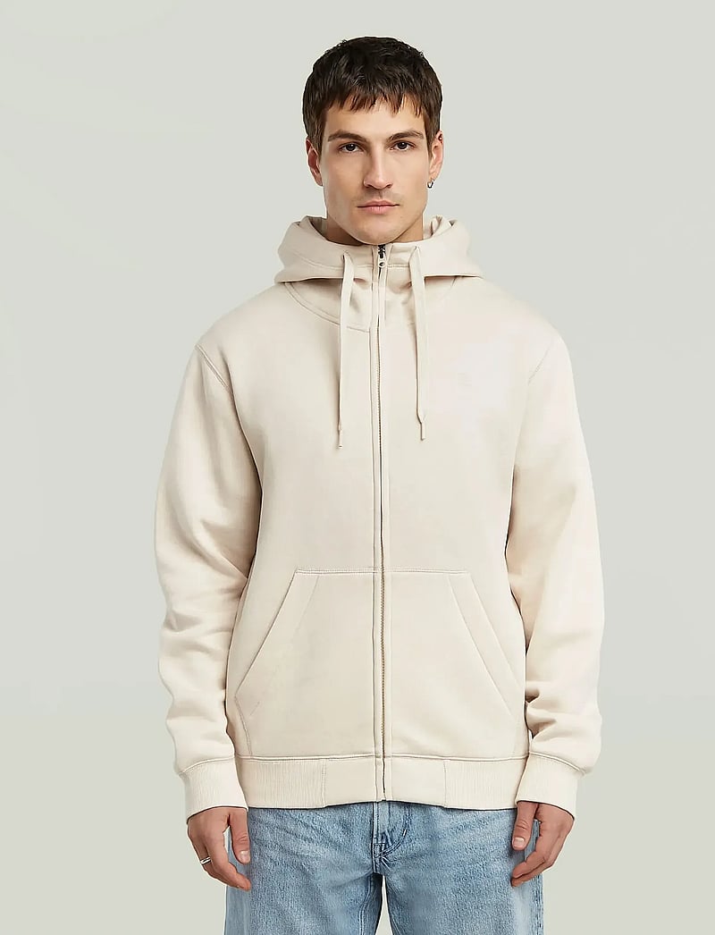 G-Star - Premium core hdd zip sw l\s - kapuzenpullover - whitebait - 0