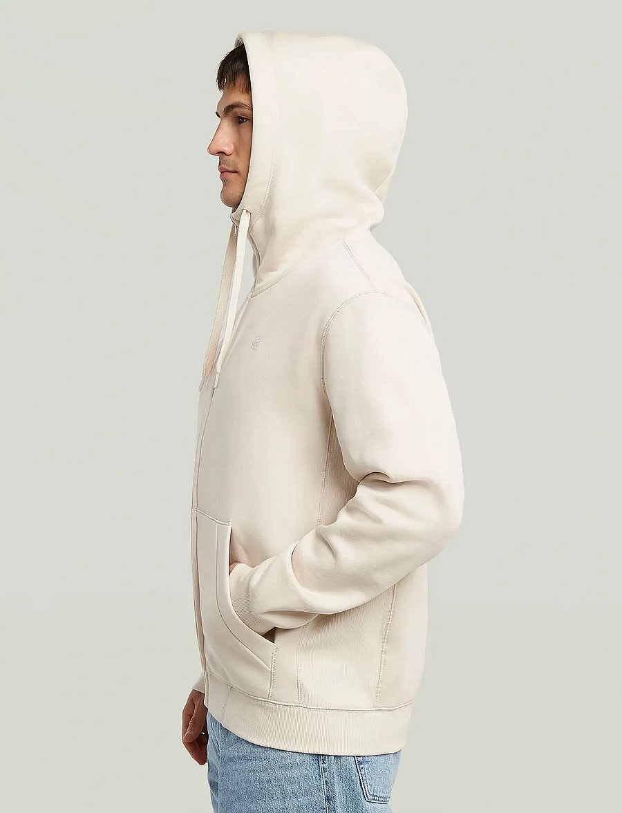 G-Star - Premium core hdd zip sw l\s - bluzy z kapturem - whitebait - 5