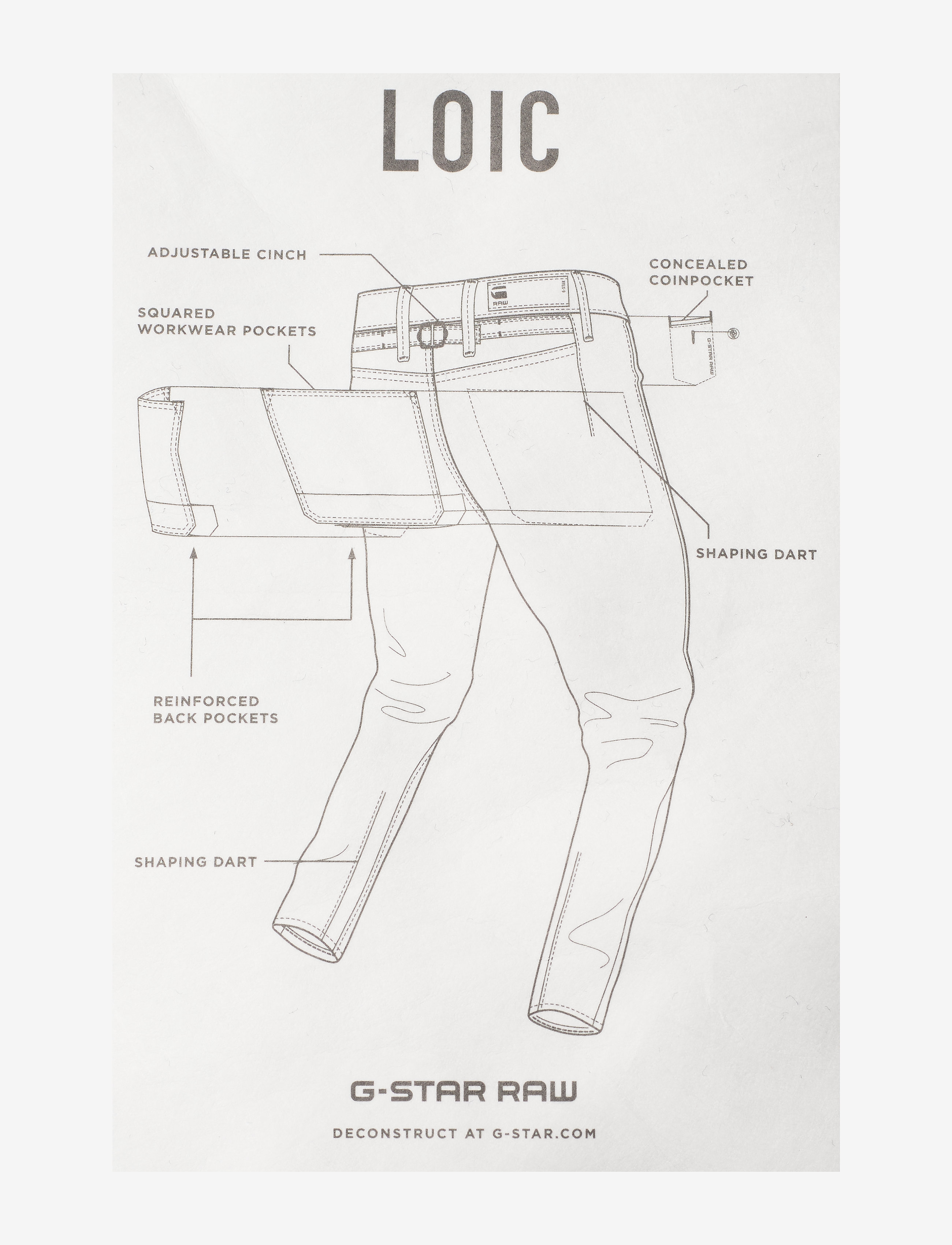 G-Star RAW - Loic relaxed tapered - 3d raw denim - 5