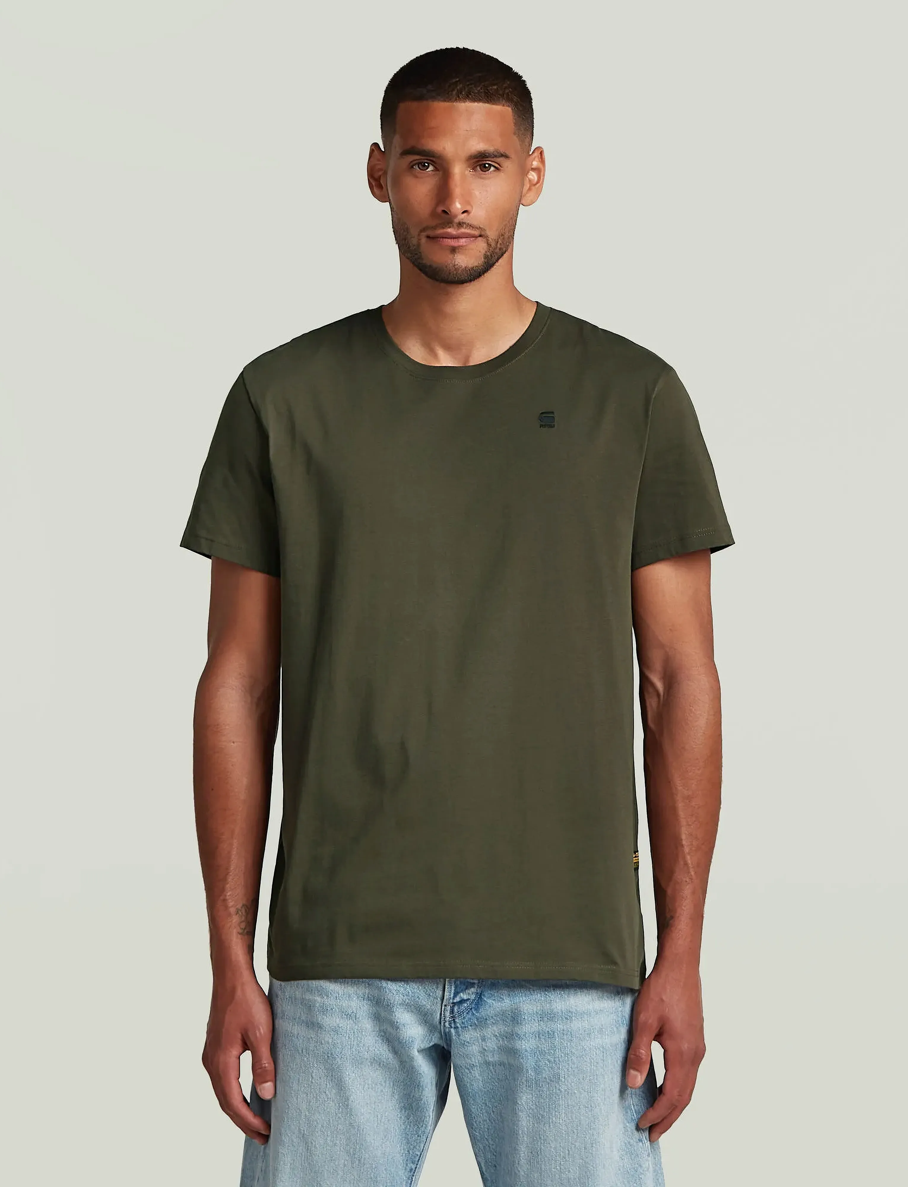 G-Star Base-s r t s\s - Kleidung - ASFALT / green