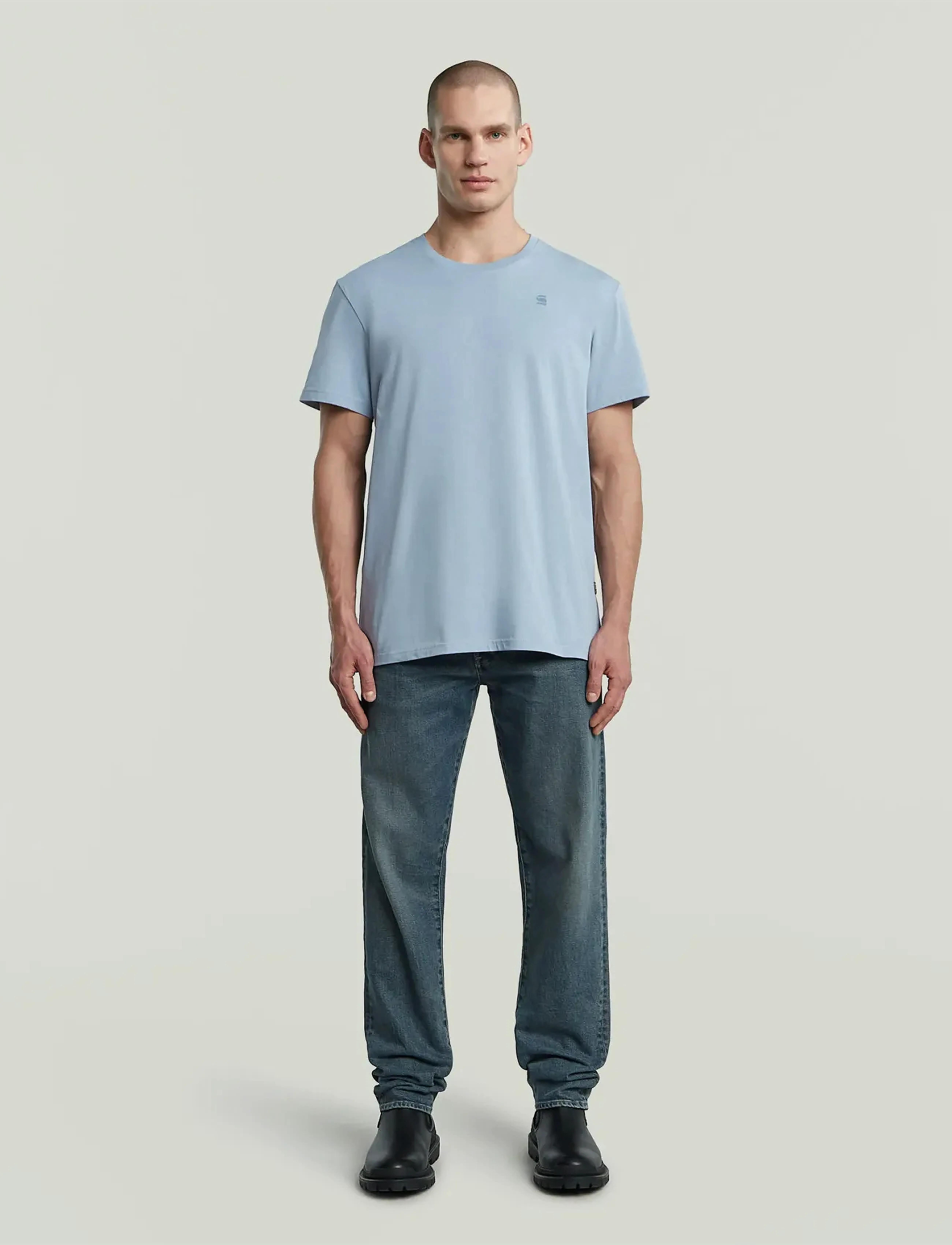 G-Star - Base-s r t s\s - kortärmade t-shirts - ash blue - 1