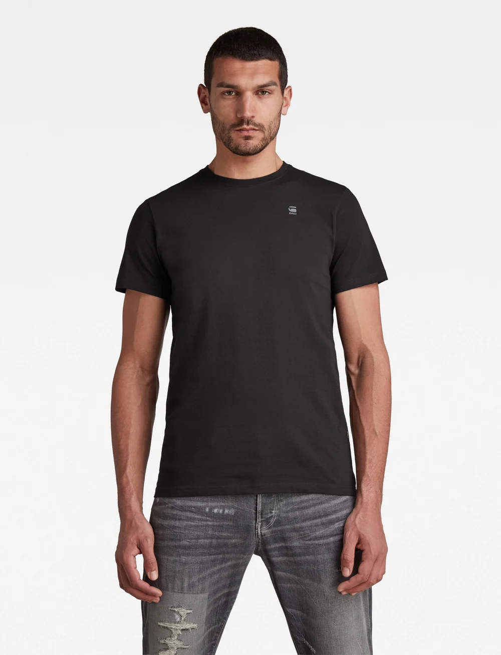 G-Star - Base-s r t s\s - kortärmade t-shirts - dk black - 0