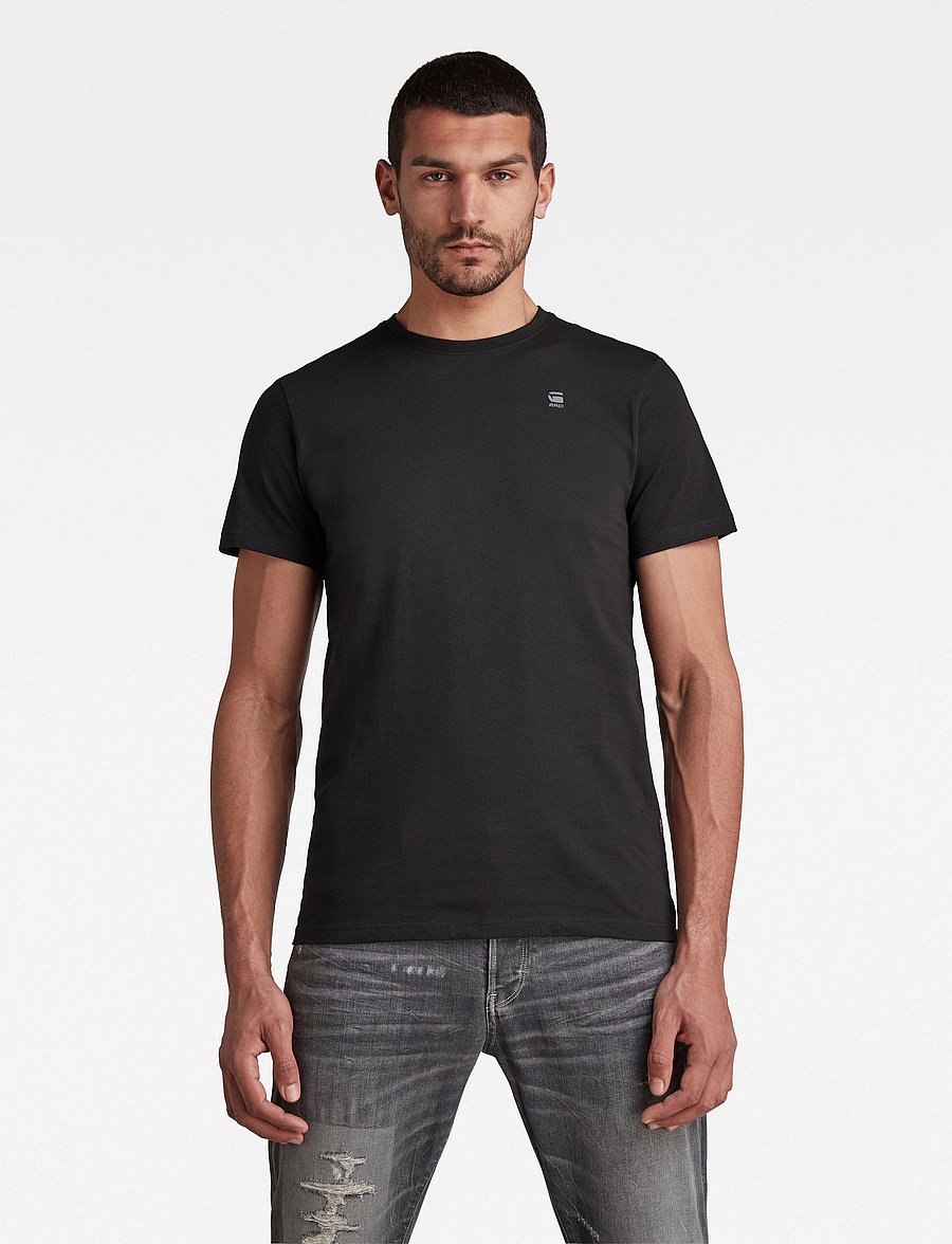 G-Star - Base-s r t s\s - lühikeste varrukatega t-särgid - dk black - 0