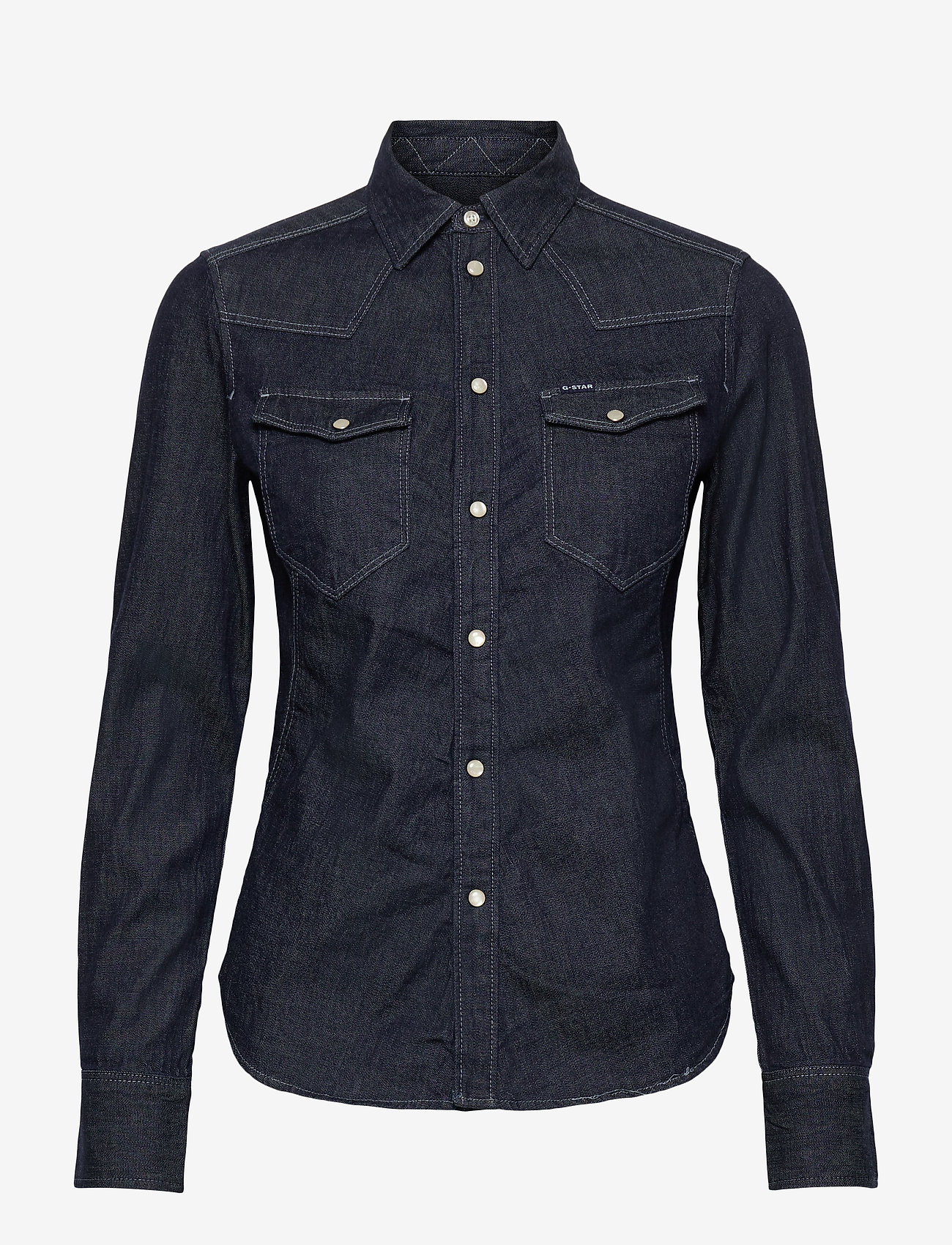 G-Star RAW - Western kick denim slim shirt wmn l - rinsed - 0