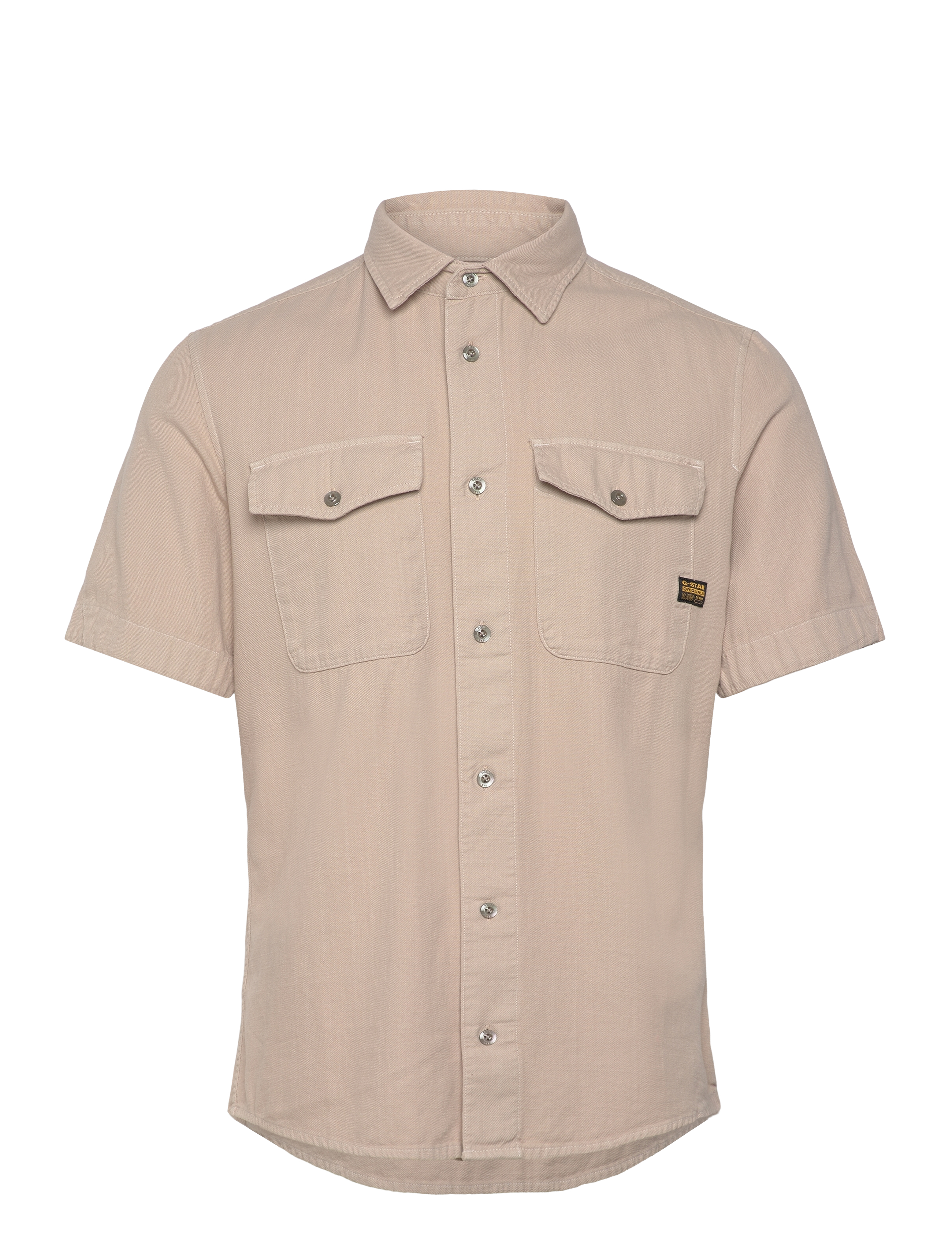 G-Star Marine Slim Shirt s\s - Skjortor - DK BRICK GD / beige