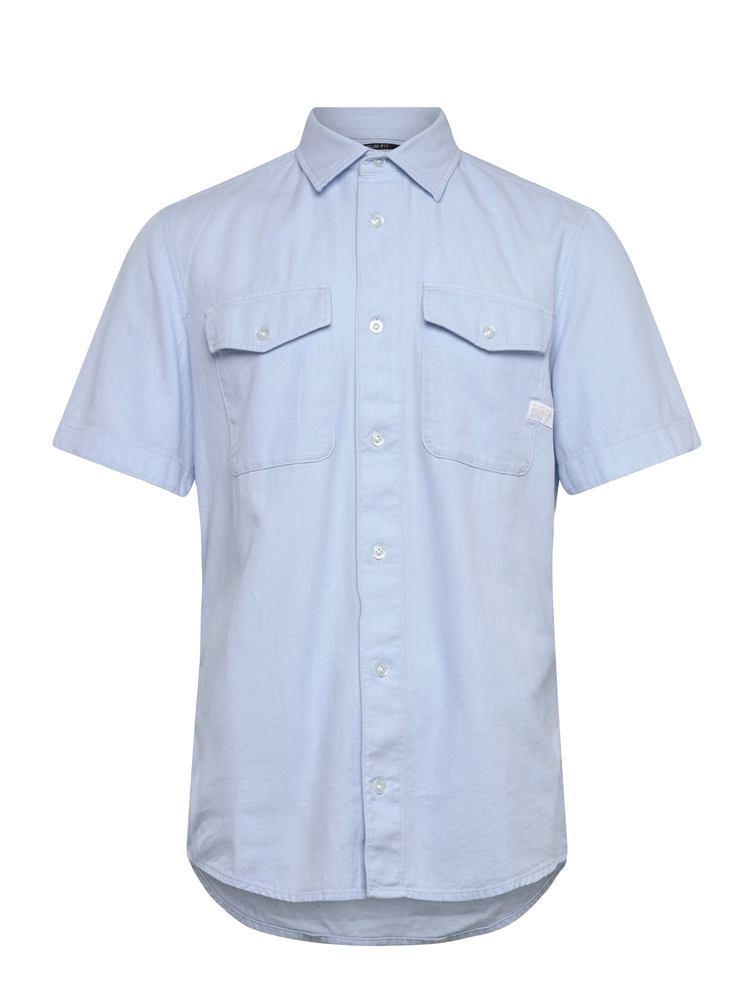 G-STAR Marine Slim Shirt S\S Blau - L - Herren