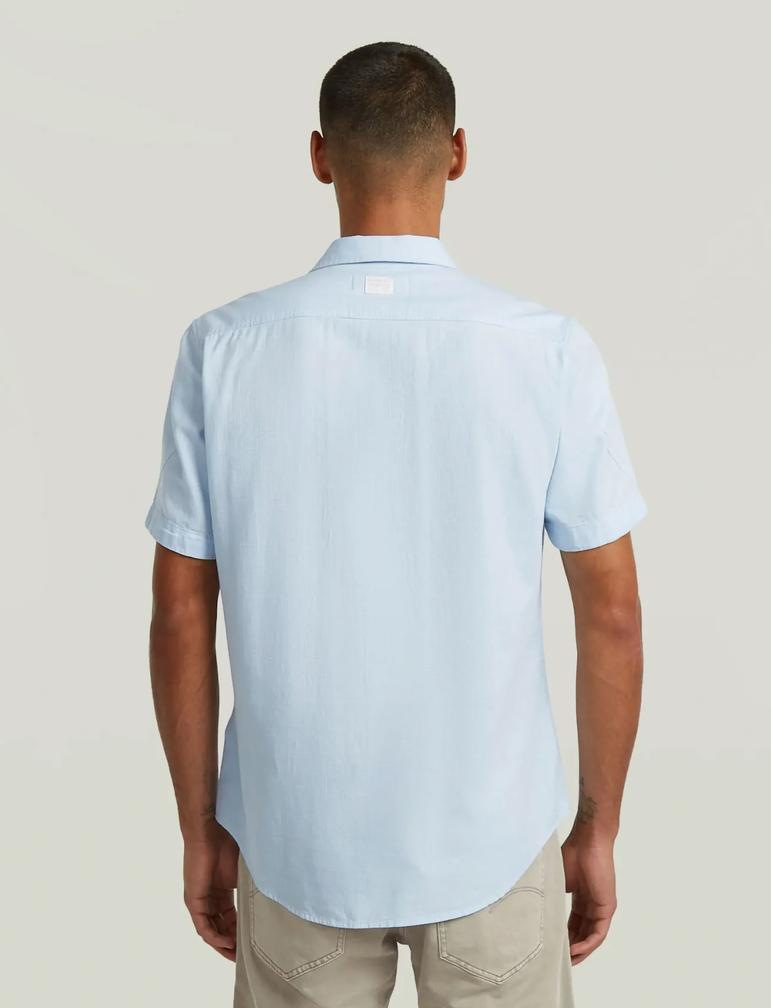 G-Star - Marine Slim Shirt s\s - kortærmede skjorter - lt wave gd - 3