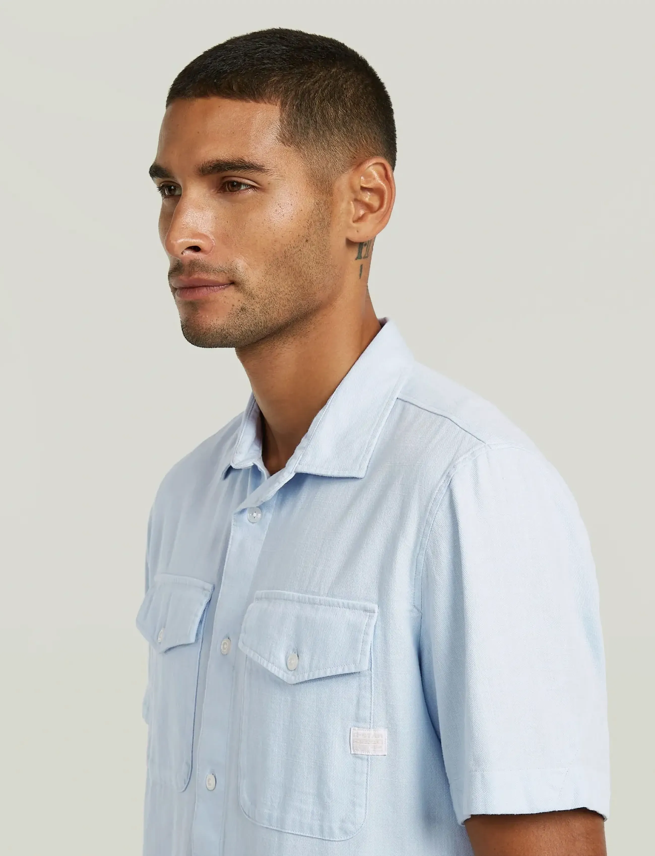 G-Star - Marine Slim Shirt s\s - kortærmede skjorter - lt wave gd - 5