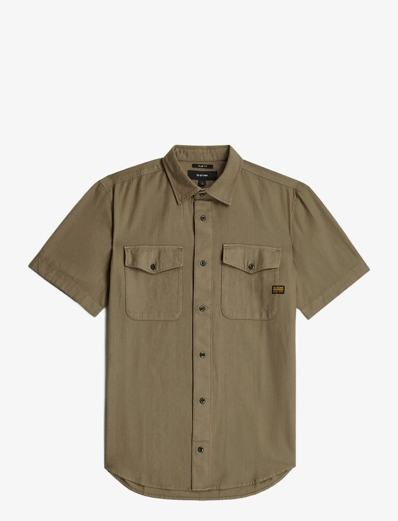 G-Star - Marine Slim Shirt s\s - kortärmade skjortor - turf gd - 1