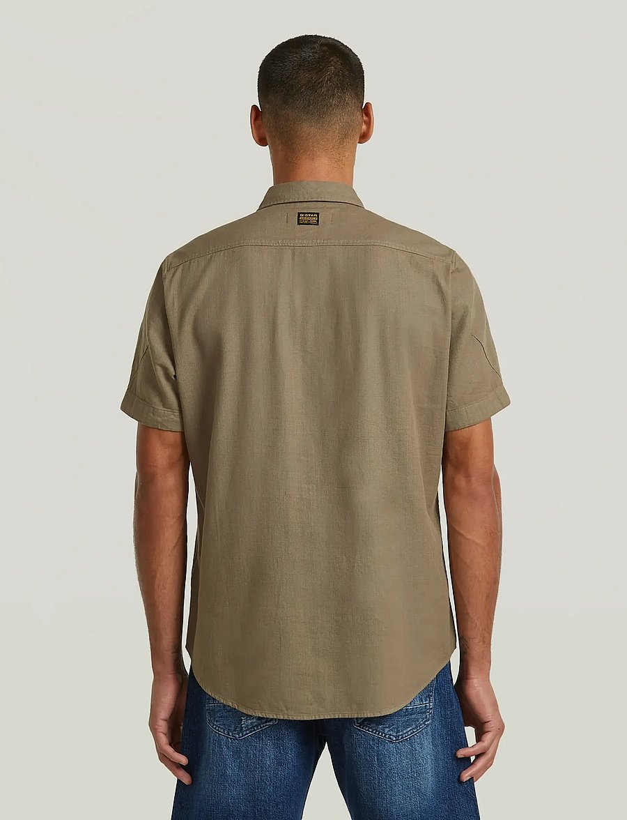G-Star - Marine Slim Shirt s\s - kortærmede skjorter - turf gd - 2