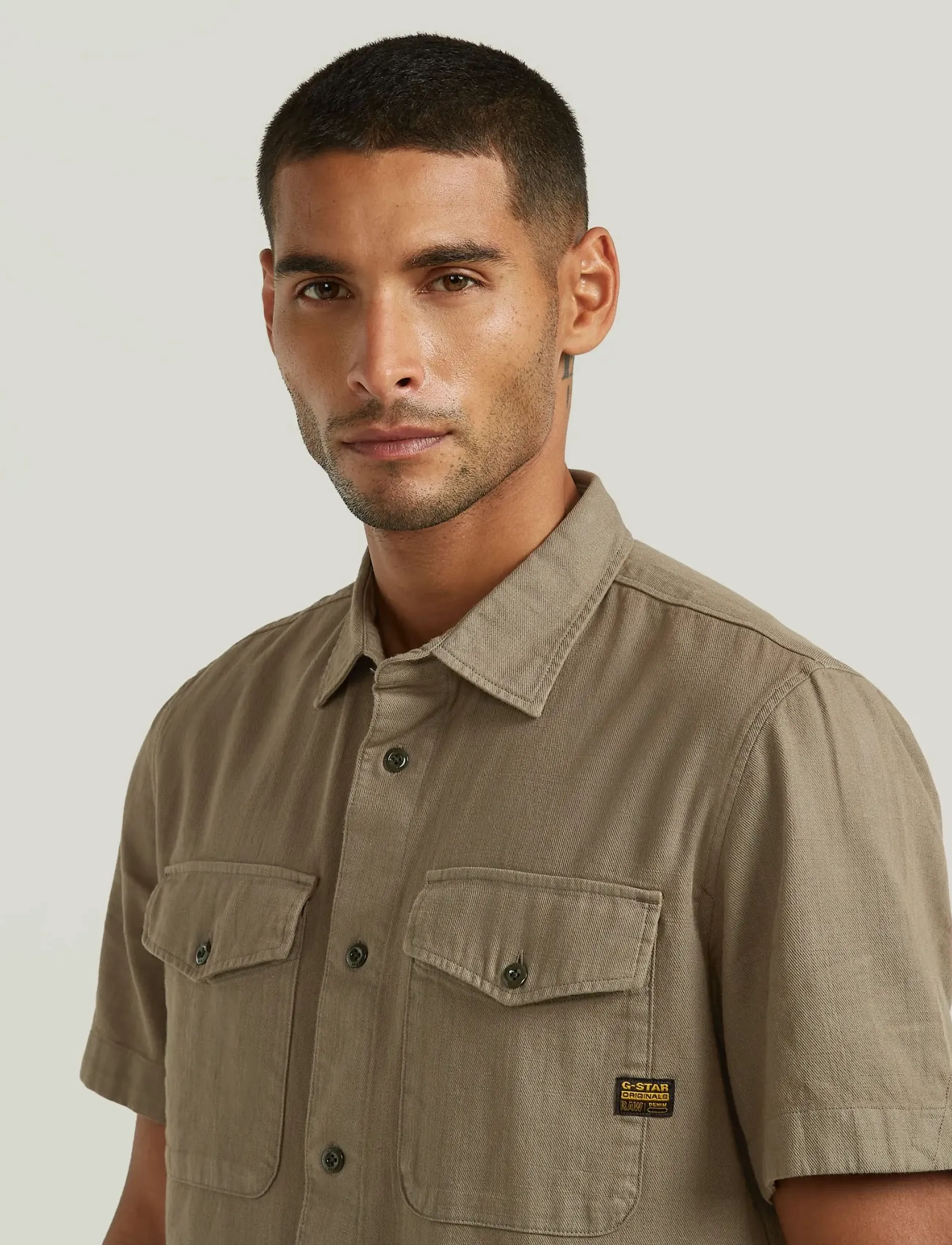 G-Star - Marine Slim Shirt s\s - lühikeste varrukatega särgid - turf gd - 4