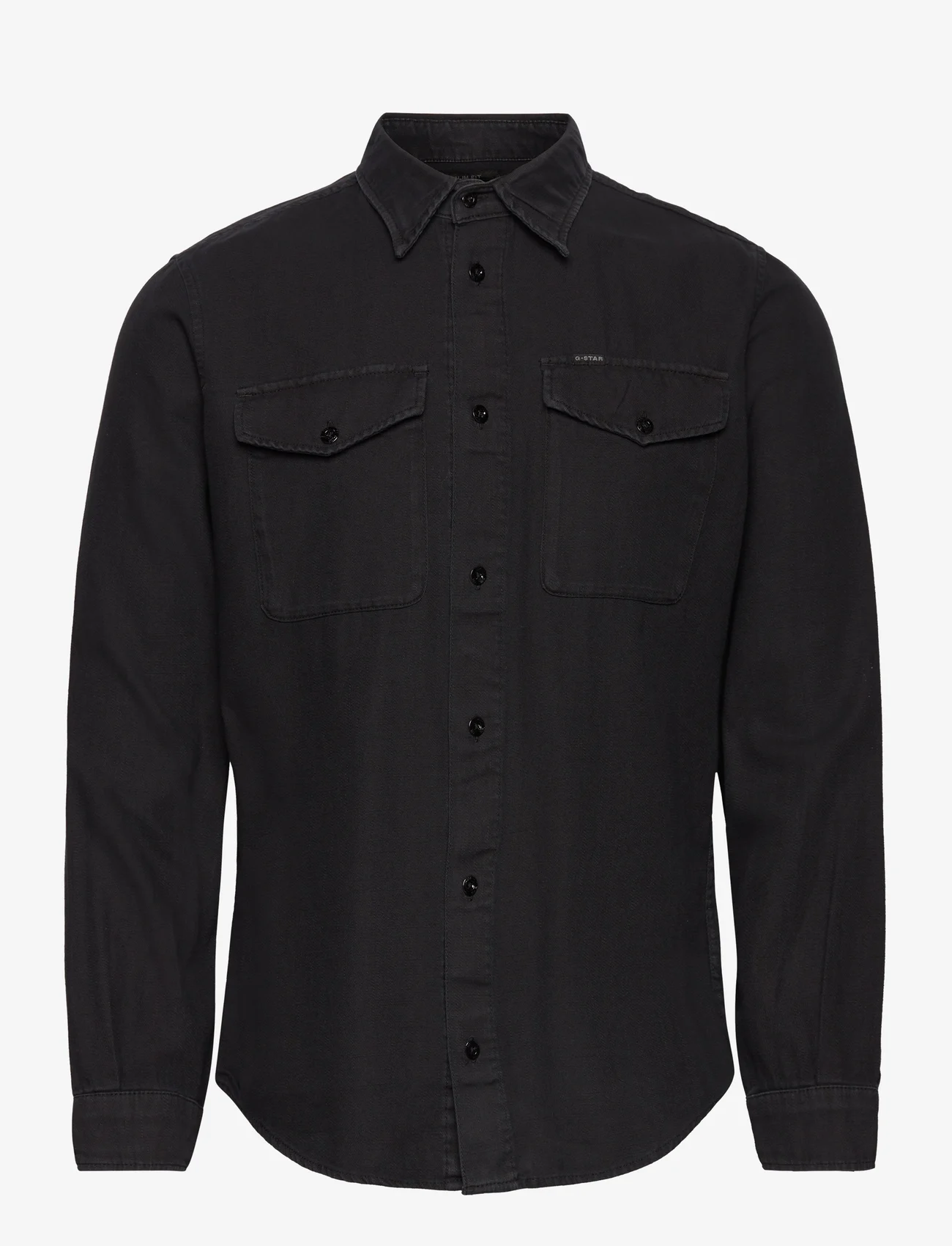 G-Star RAW - Marine slim shirt l\s - ternede skjorter - dk black gd - 0