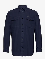 G-Star RAW - Marine slim shirt l\s - rutede skjorter - sartho blue gd - 0