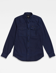 G-Star RAW - Marine slim shirt l\s - rutede skjorter - sartho blue gd - 8