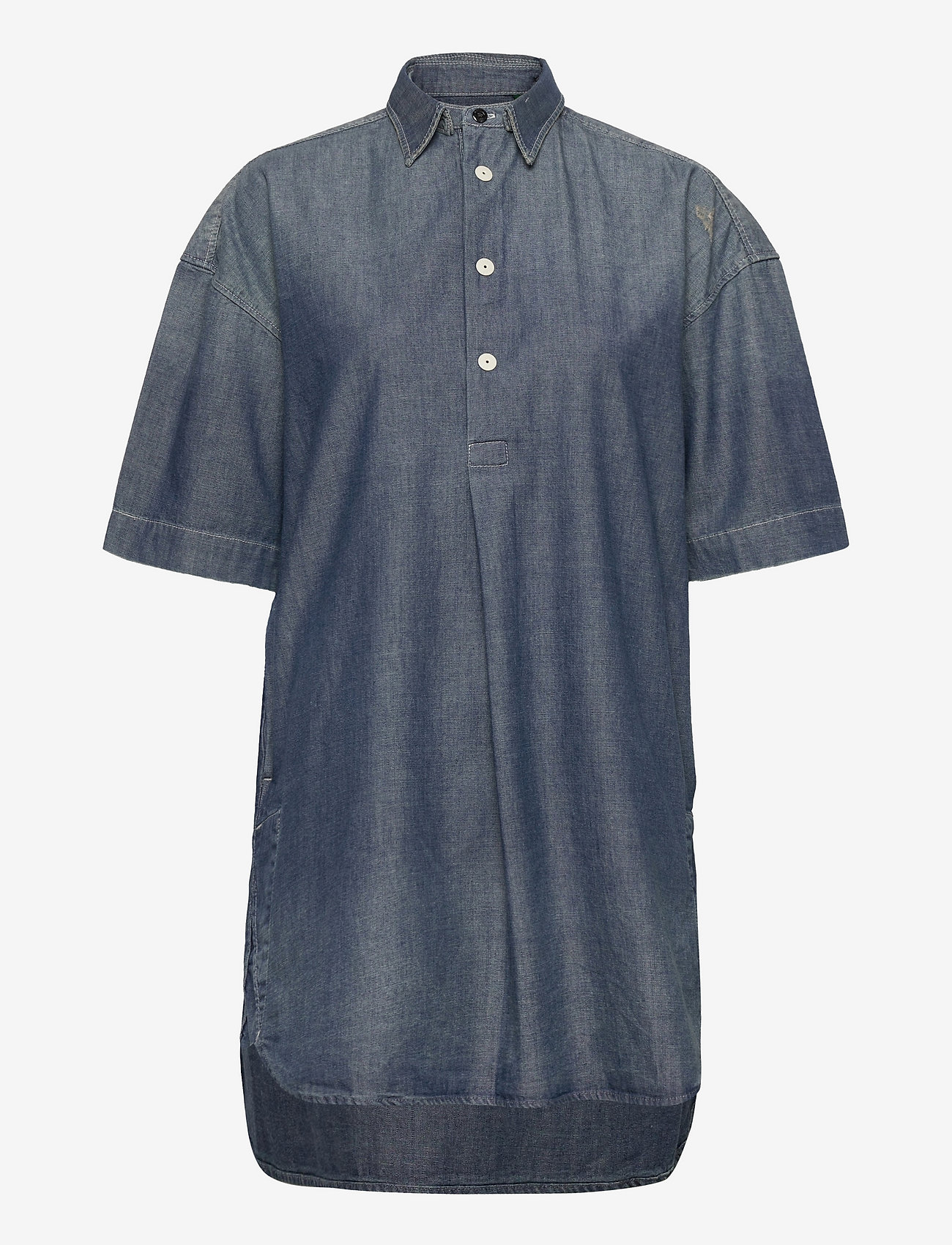 G-Star RAW - Shirt dress ss - skjortklänningar - antic faded aegean blue - 0