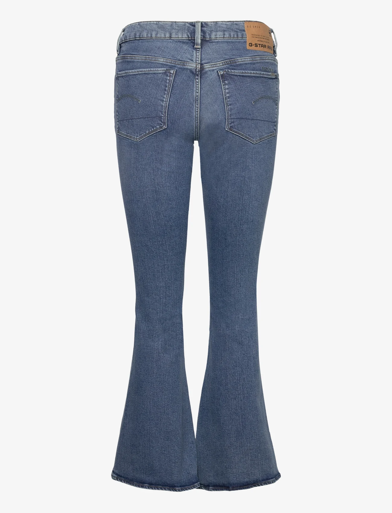 G-Star RAW - 3301 Flare Wmn - utsvängda jeans - faded miami blue - 1