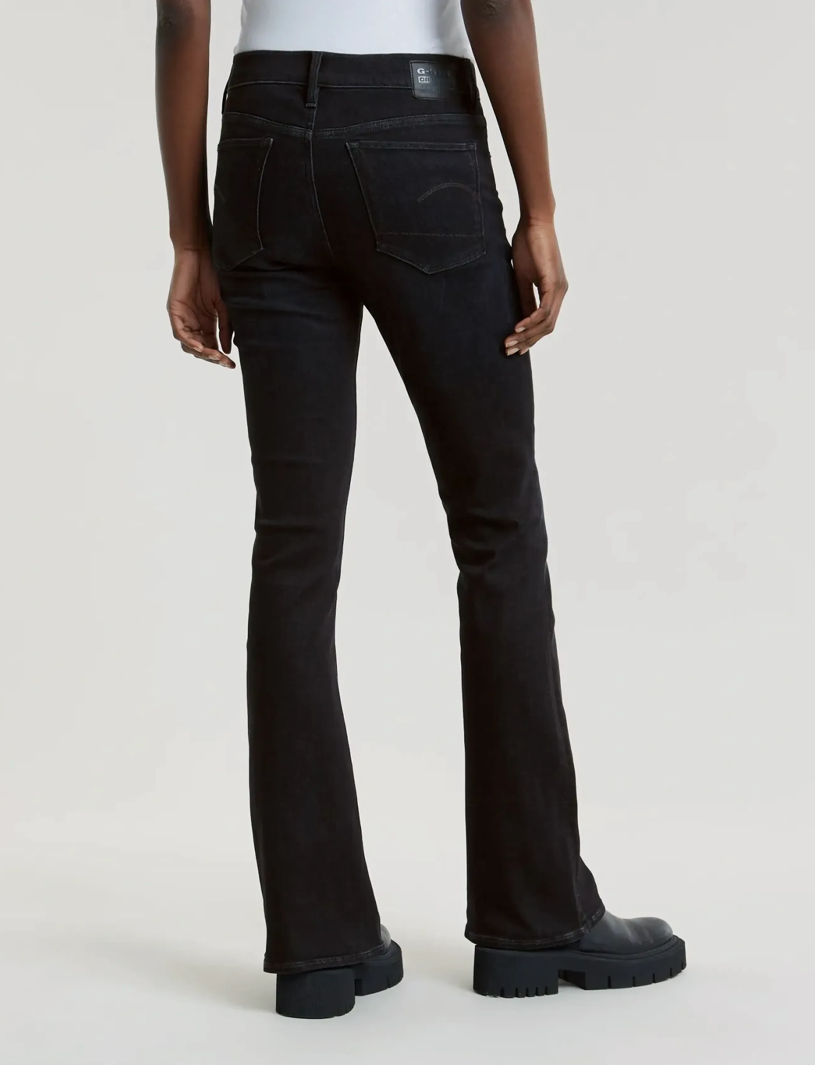 G-Star - 3301 Flare Wmn - worn in black vortex - 3