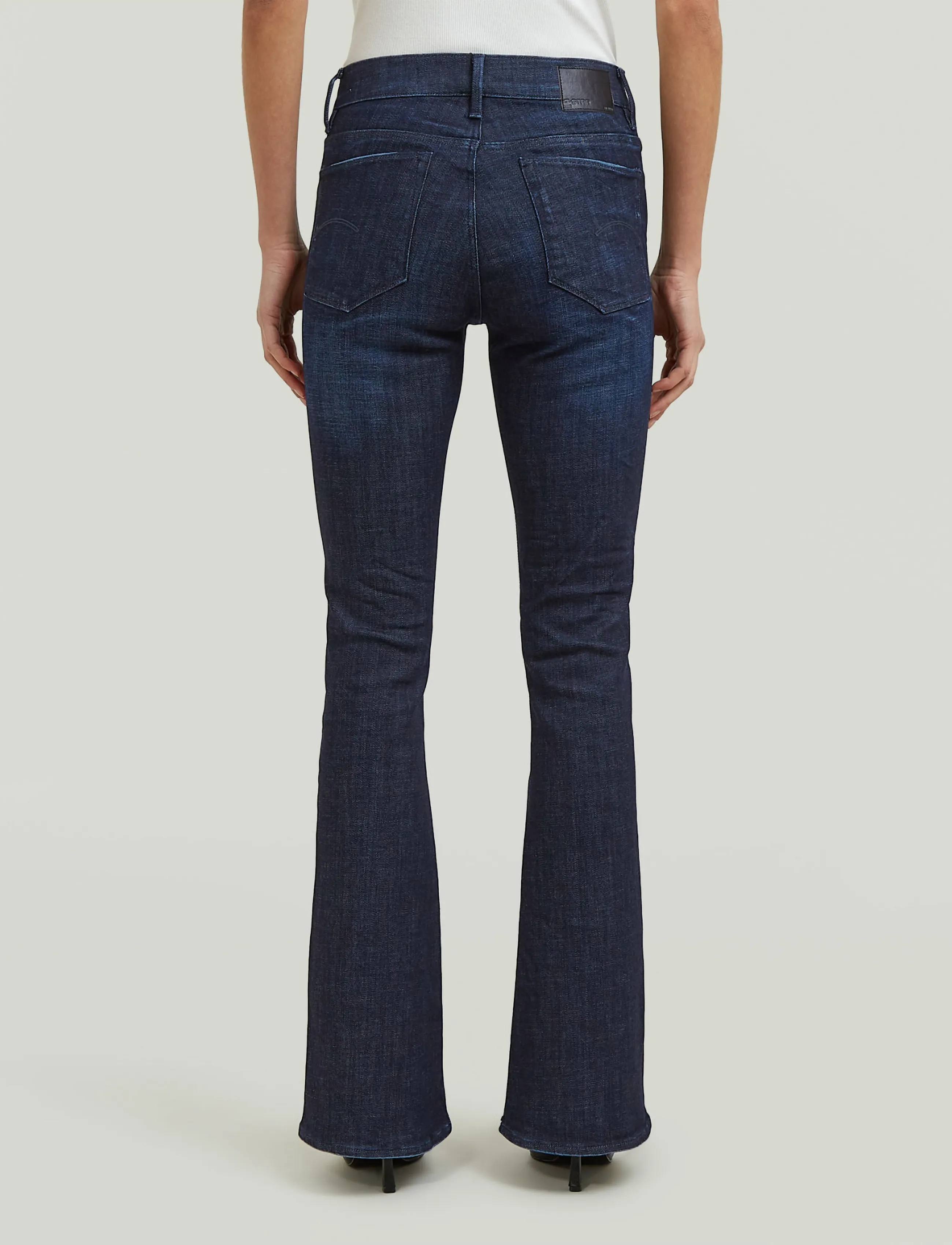 G-Star - 3301 Flare Wmn - utsvängda jeans - worn in chopper - 3