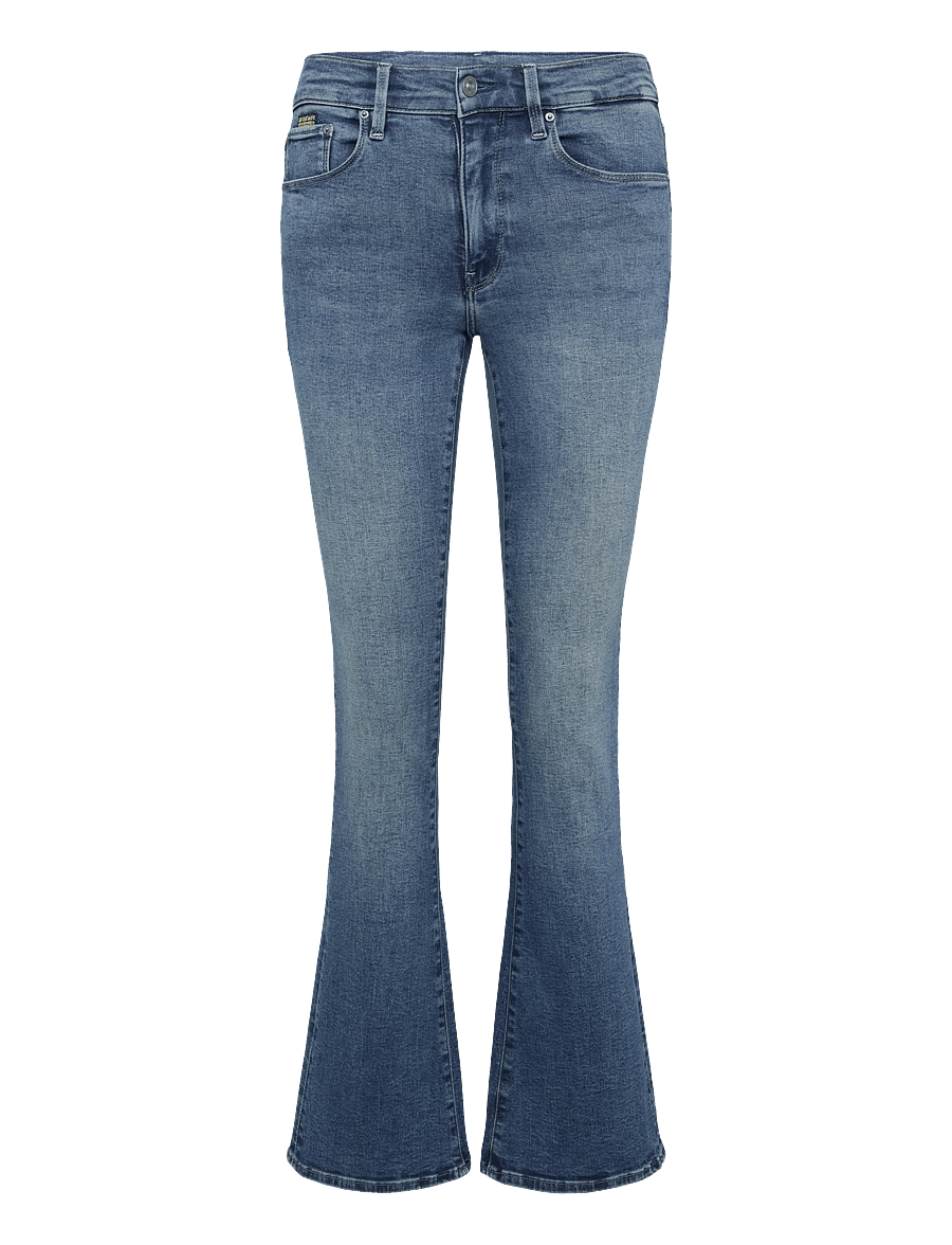G-Star - 3301 Flare Wmn - schlaghosen - worn in icy blue - 1