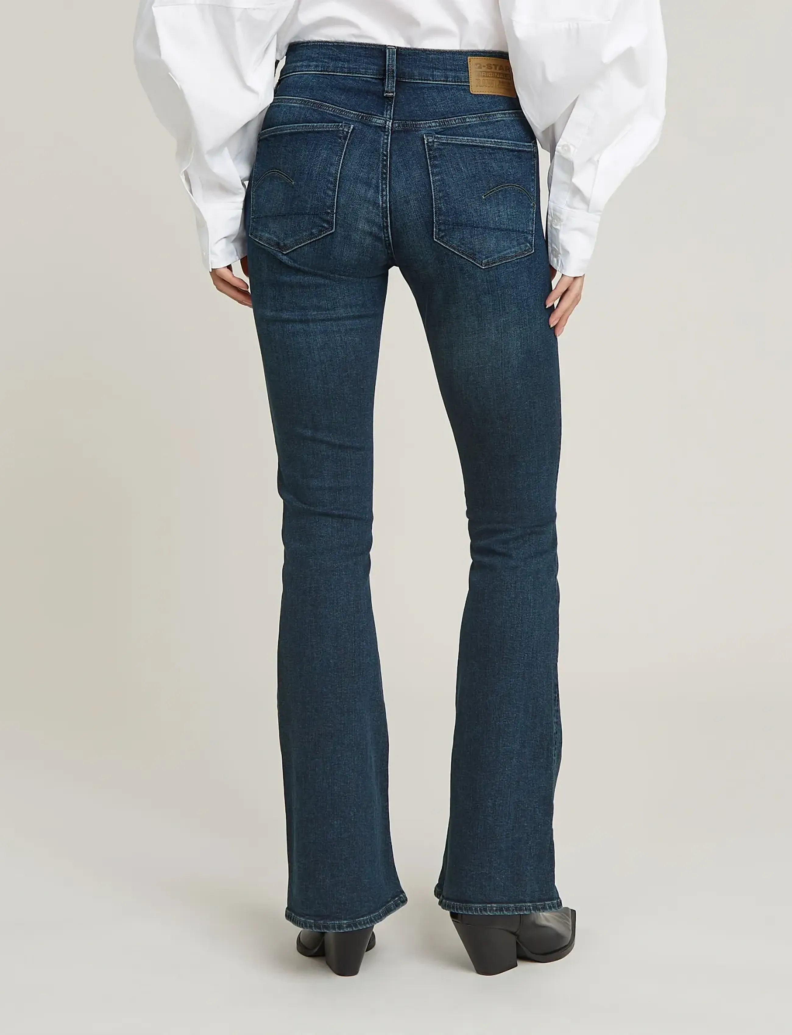 G-Star - 3301 Flare Wmn - worn in icy blue - 2