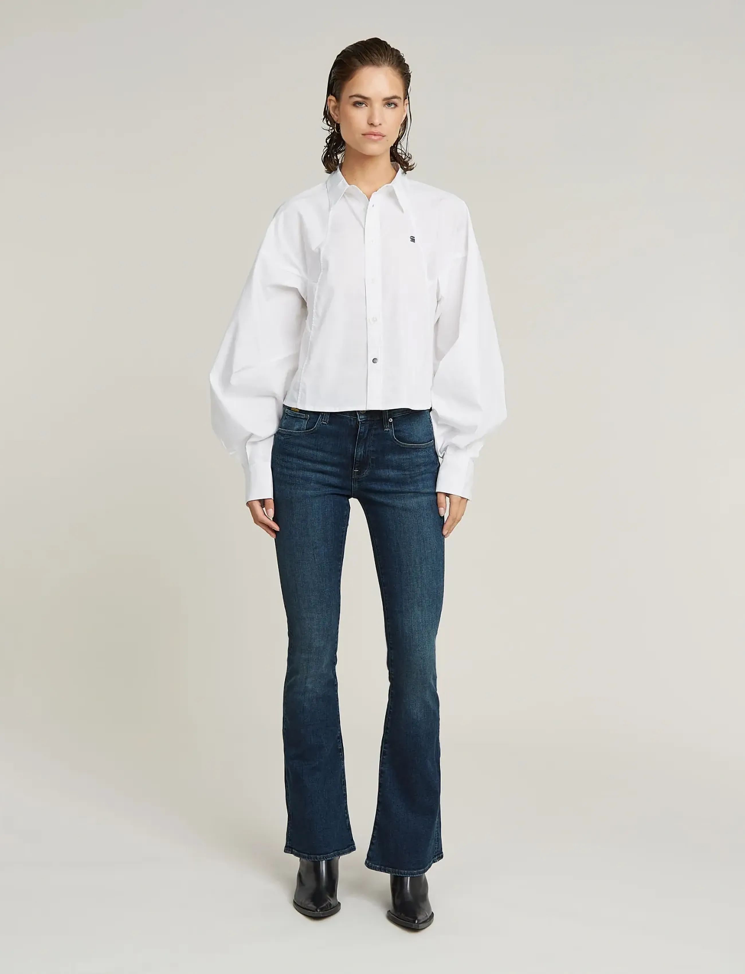 G-Star - 3301 Flare Wmn - worn in icy blue - 3