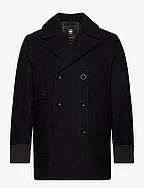 Wool peacoat - DK BLACK