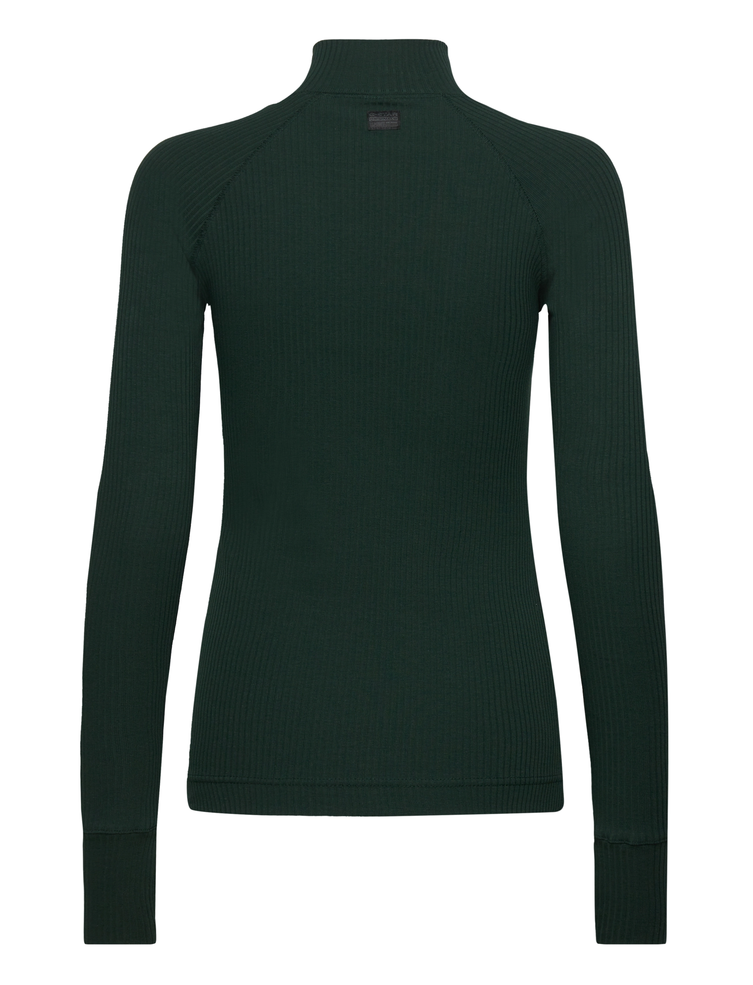 G-Star RAW - Rib mock slim stripe l\s wmn - laub - 1
