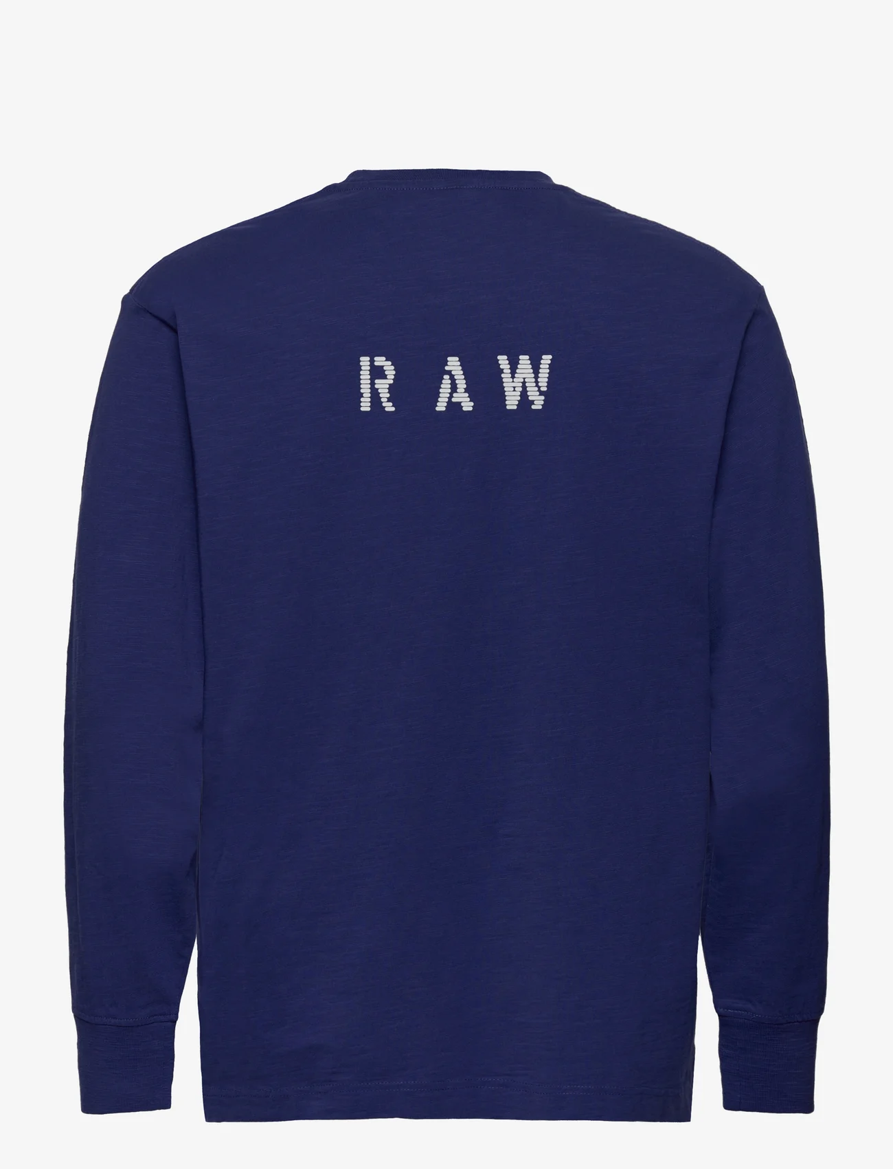 G-Star RAW - Back gr boxy l\s r t - t-shirts - ballpen blue - 1