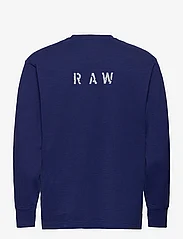 G-Star RAW - Back gr boxy l\s r t - basic t-shirts - ballpen blue - 1