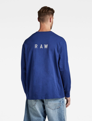 G-Star RAW - Back gr boxy l\s r t - t-shirts - ballpen blue - 3
