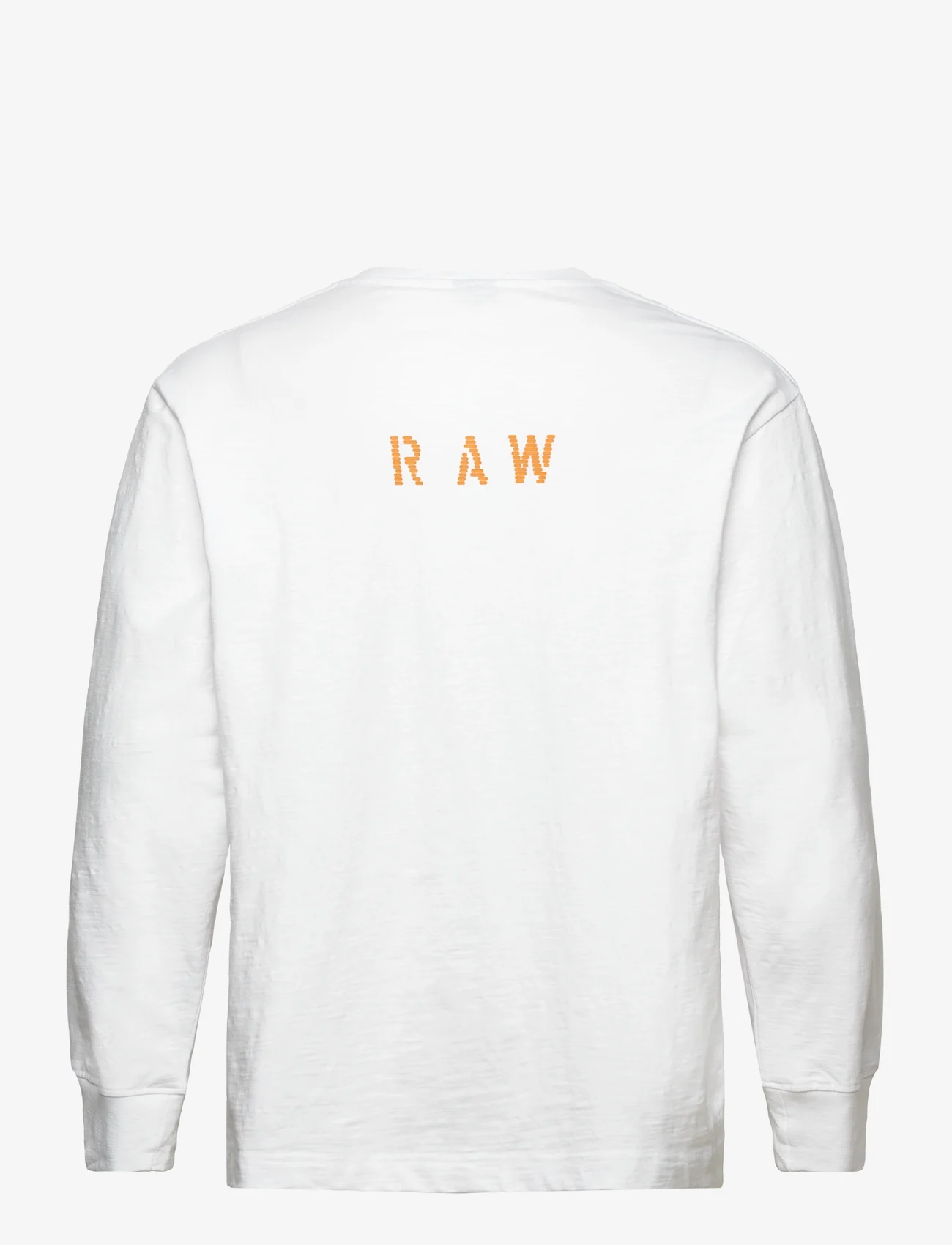 G-Star RAW - Back gr boxy l\s r t - t-shirts - white - 1