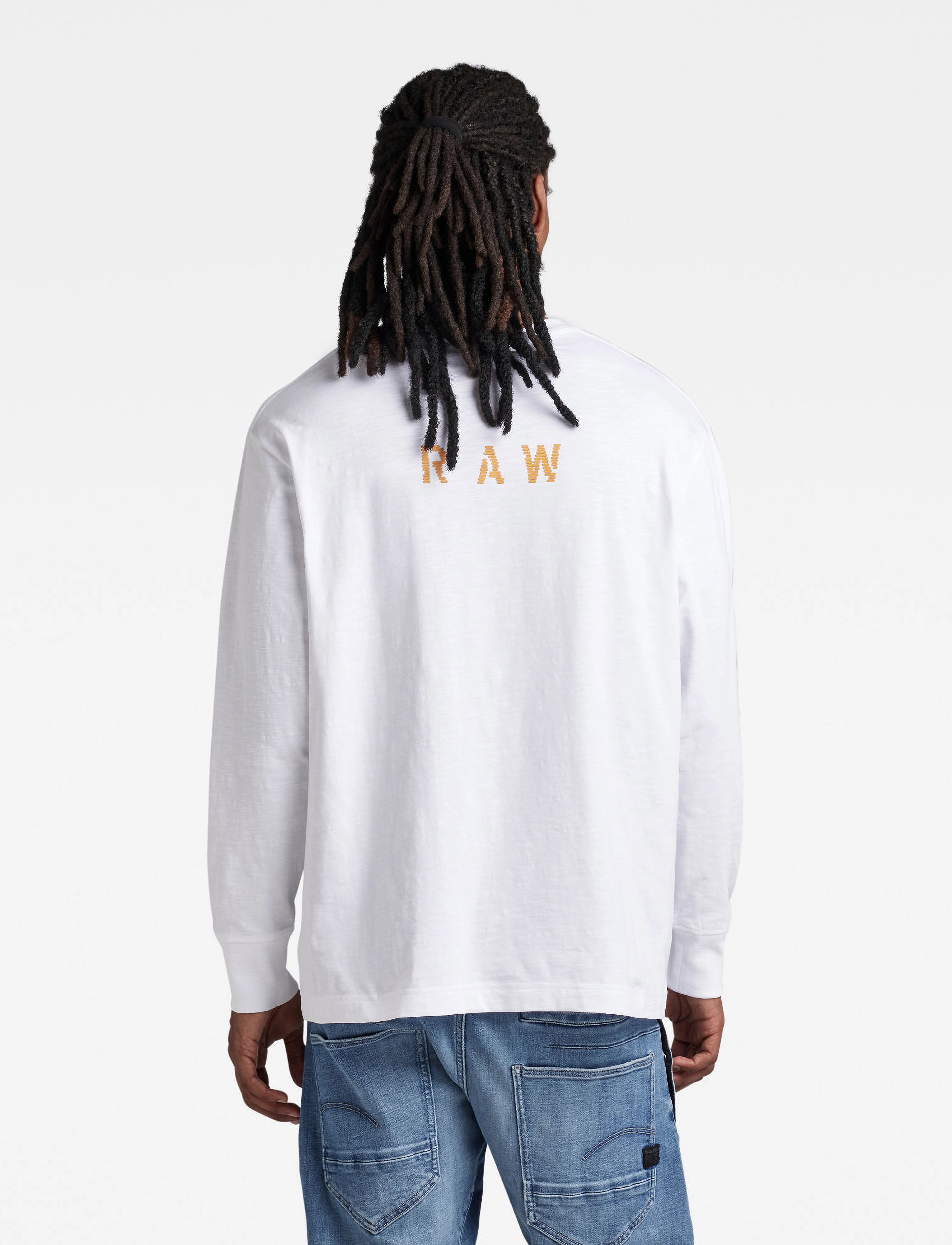 G-Star RAW - Back gr boxy l\s r t - white - 5