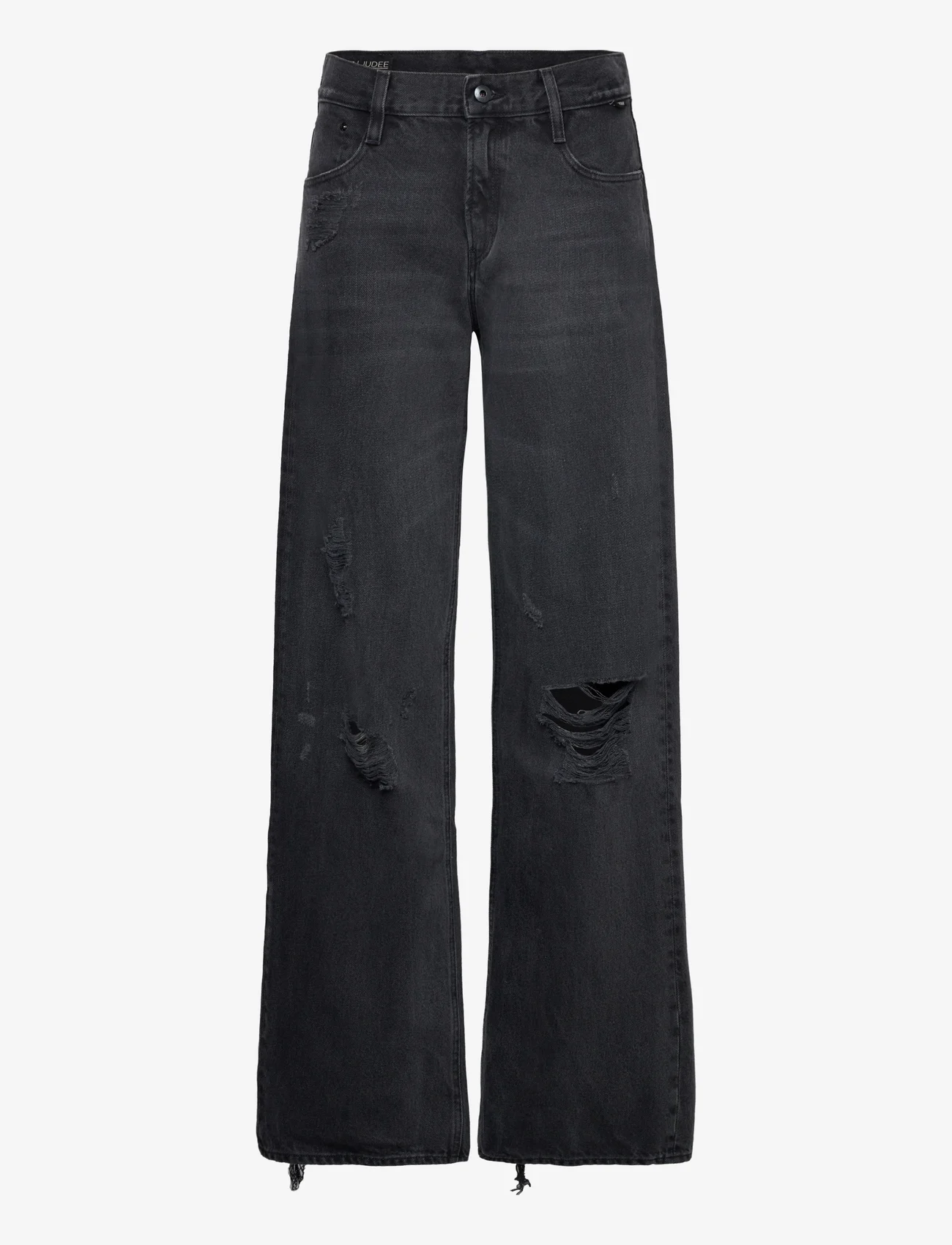G-Star RAW - Judee Loose Wmn - brede jeans - worn in black smoke ripped - 0