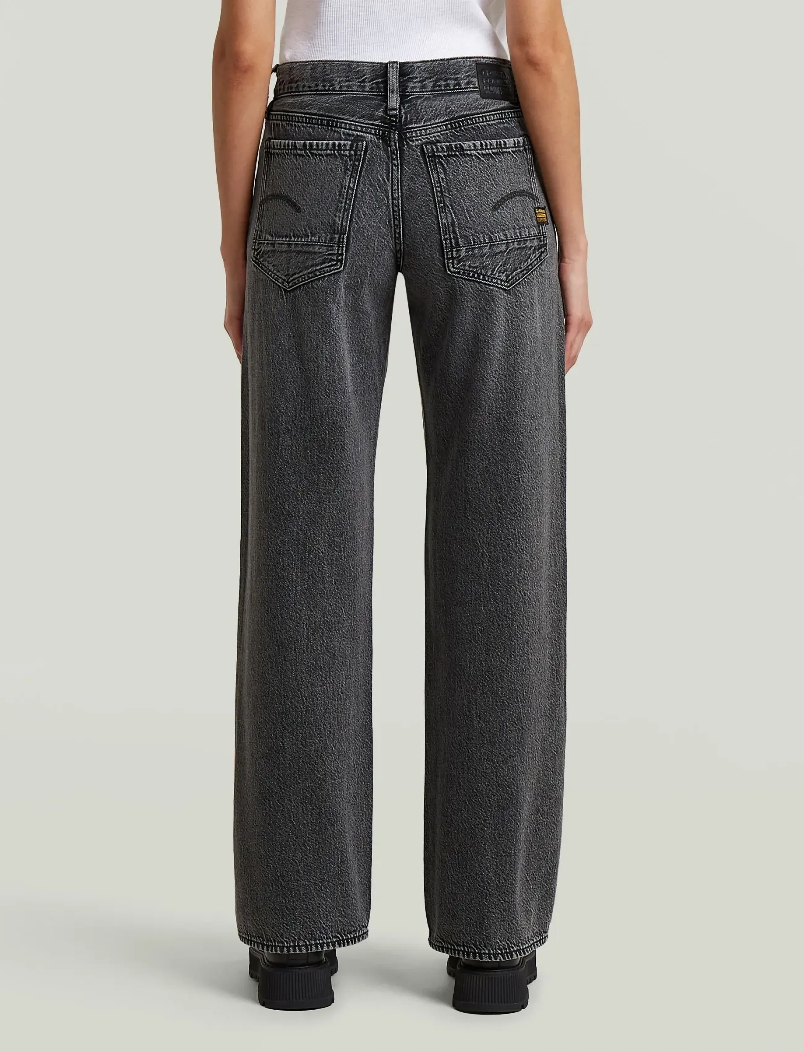 G-Star - Judee Loose Wmn - spodnie szerokie - faded eolith grey - 2