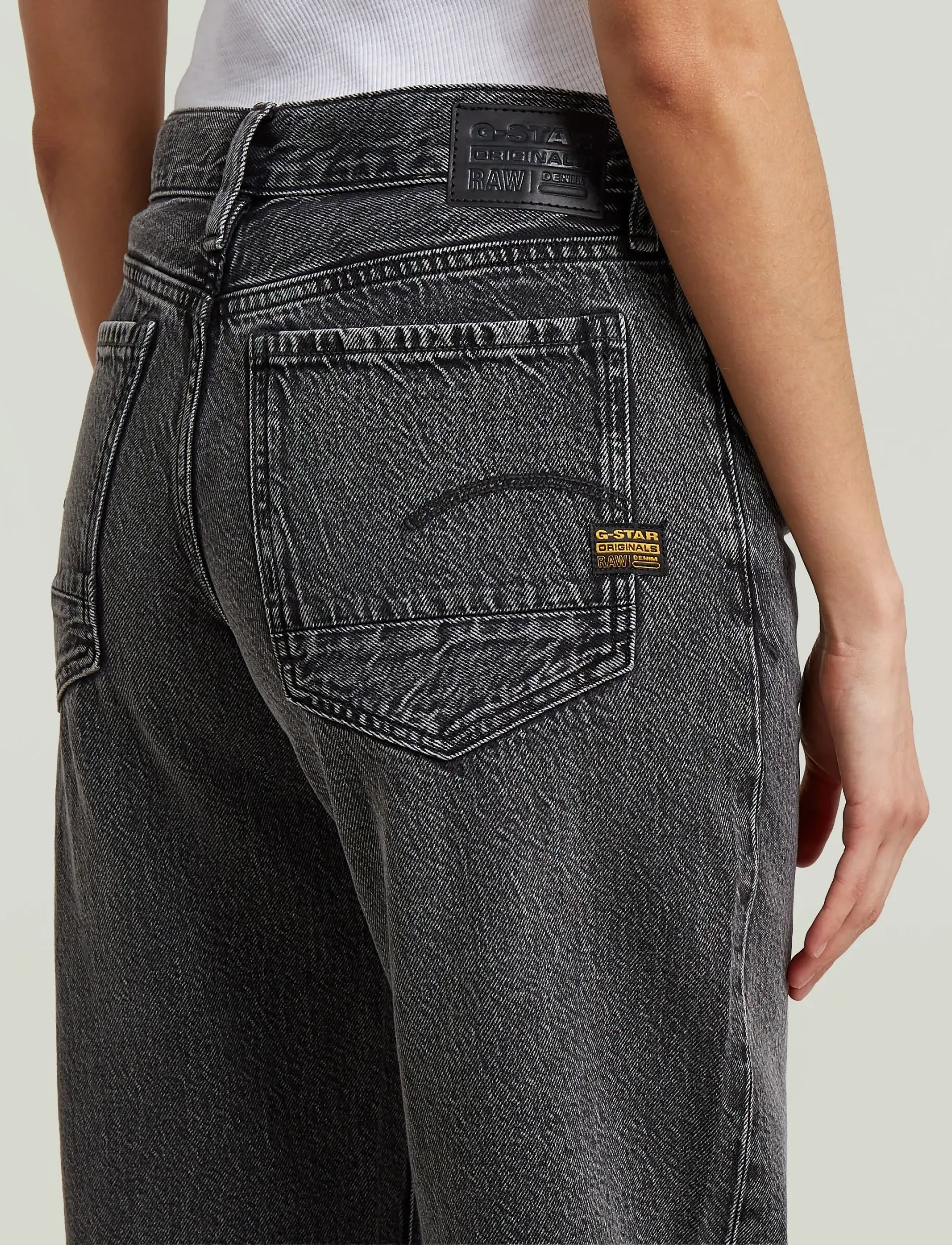 G-Star - Judee Loose Wmn - spodnie szerokie - faded eolith grey - 4