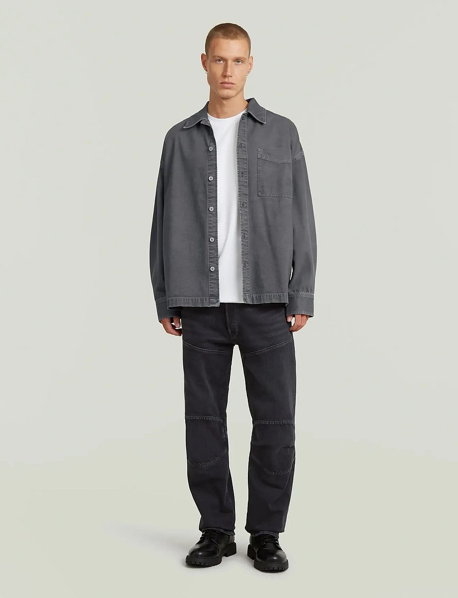 G-Star - Boxy Fit Overshirt - overshirts - india ink-folkstone gray double dye - 2