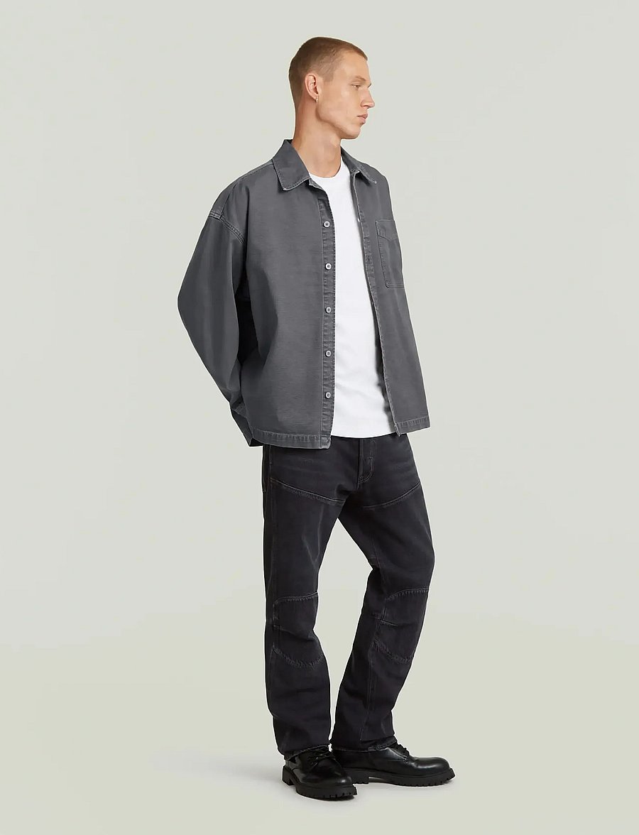 G-Star - Boxy Fit Overshirt - overshirts - india ink-folkstone gray double dye - 5