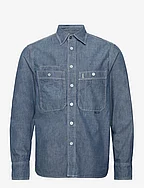 Nimes regular shirt l\s EV - FADED CRICKET BLUE