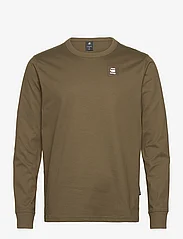 G-Star RAW - Premium base r t l\s - långärmade t-shirts - dark olive - 0