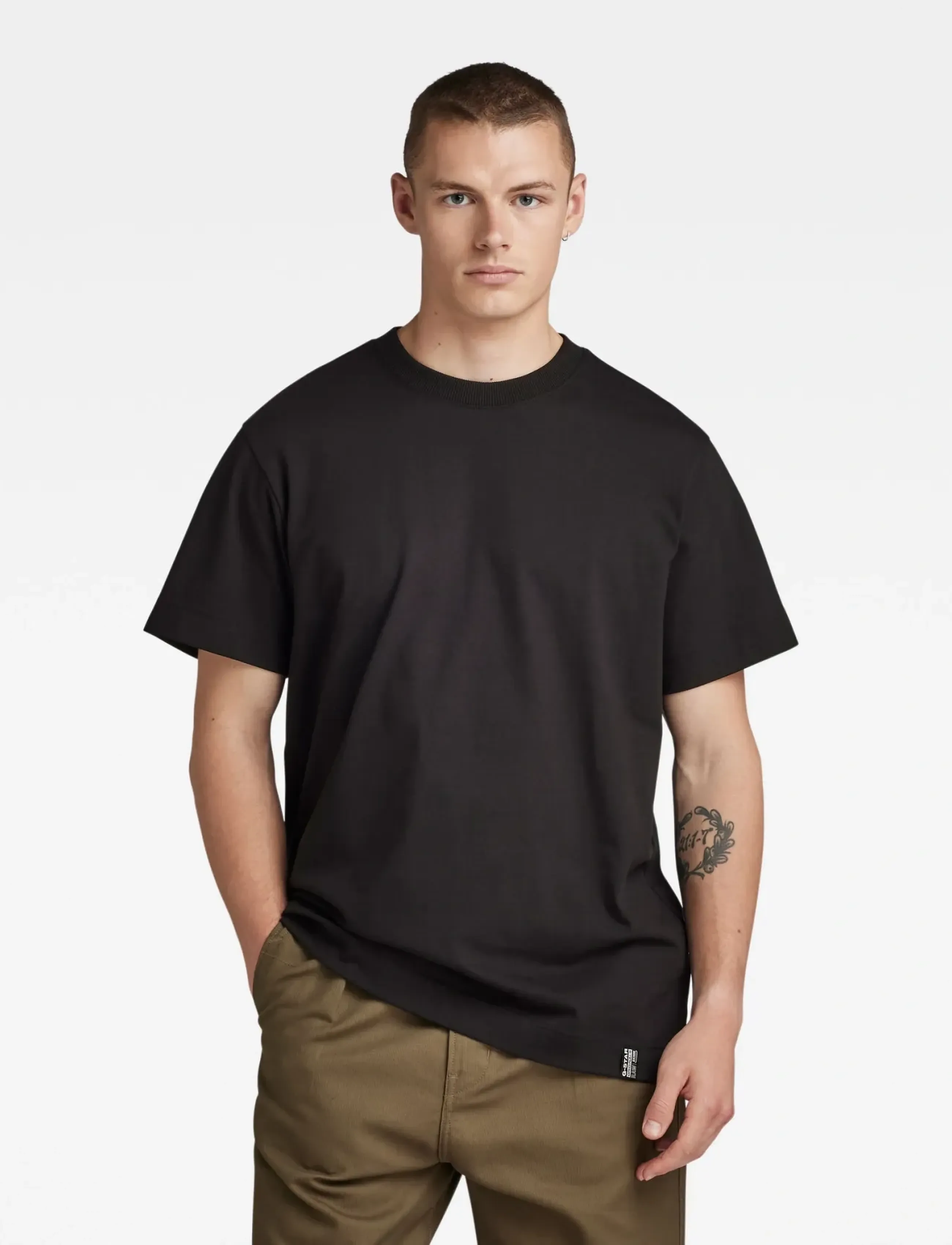 G-Star Essential Loose R T, M, Black, T-Shirts > Kortærmede, Herre