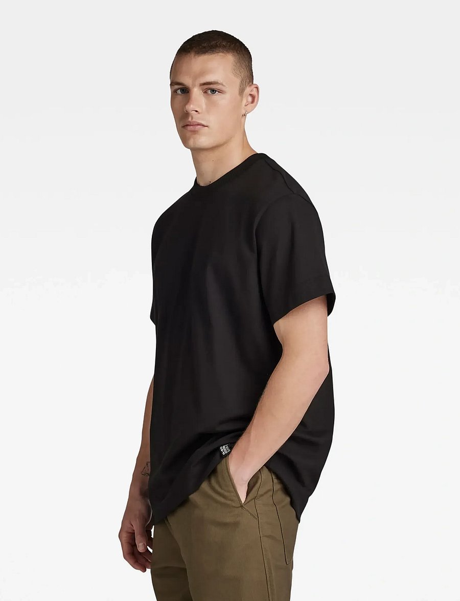 G-Star - Essential loose r t - kurzärmelige t-shirts - dk black - 3