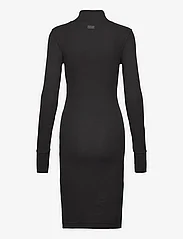 G-Star RAW - Slim rib dress mock l\s wmn - strikkede kjoler - dk black - 1