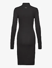 G-Star RAW - Slim rib dress mock l\s wmn - sukienki dzianinowe - dk black - 1