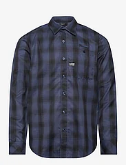 G-Star RAW - Bristum 2.0 Slim Shirt l\s - overshirts - rank blue big shadow check - 1